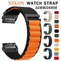 Für Garmin Fenix 8 E 7 7X 6 6X Pro 5 5X Plus 3/3HR Epix Nylon Armband Sport Band