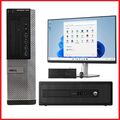 BILLIGER SCHNELLER PC Windows 11 Computer mit 22" Monitor i5 CPU 8GB 256GB SSD Dell HP