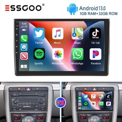 Für Audi A4 8E 8H B6 B7 2000-2009 9" Android 13 Autoradio GPS Navi 1+32G CarPlay