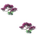  2 Pieces Aquarium-deko Künstliche Aquariumpflanzen Dekorationen Für