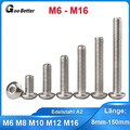 Linsenkopfschrauben M6 M8 M10 M12 M16 ISO7380 Edelstahl A2 V2A A2 Innensechskant