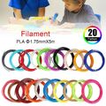 10/20 Farben × 5M FILAMENT für 3D Drucker 1.75mm 3D-Pen Starterset 3D Stift PLA