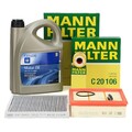 MANN Filterset + 5L ORIGINAL 5W30 dexos2 Motoröl für OPEL CORSA D E 1.0 1.2 1.4