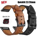 Quickfit Leder Armband für Garmin Fenix E 8 7 7X 6 6X Pro 5 5X 965 955 S70 S62