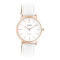 Oozoo Vintage Damenuhr C9317 IP-Rose Lederband Weiss 32 mm