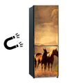 Kühlschrankmagnet Tür Aufkleber Sticker Wüstenfarm für Pferdetiere