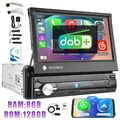 1 Din 7" Android 13 Autoradio GPS Navi Bluetooth WIFI Apple Carplay 8G+128G DAB