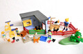 Katzen Pension Katzenbaum Figur Haus Zubehör + Bauernhof Tiere Playmobil
