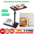 Beistelltisch Sofatisch Couchtisch Kaffeetisch Wohnzimmer C-Form mit Rollen