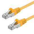 CAT.5e F/UTP Kabel 1m geschirmt gelb Patchkabel LAN DSL Netzwerkkabel