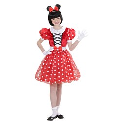 Minnie Maus Kostüm Mouse Kinderkostüm Disney Mäusekostüm Mauskostüm Kleid 
