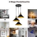 Vintage Hängelampe Industrie Pendelleuchte Retro Deckenlampe 3-flammig E27