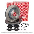 febi Bremsscheiben Ø 330mm + Beläge + Sensor für AUDI A8 4H D4 PR-1KW hinten