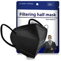 100/50/20 FFP2 Maske Schwarz Mundschutz Atemschutz 5-lagig zertifiziert CE 2163