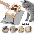Upgrade Katzennapf Erhöht - 3Er Set Futternapf Katze Aus Keramik Mit Metall Stän