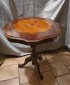 Holz Intarsien Tisch Beistell Dreibein alt Teetisch Ablage Deko Geschenk
