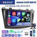 6+128G 8 Core Autoradio kam Android13 Carplay NAVI GPS Für Mazda 3 2010-2013 BT