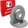 2x ZIMMERMANN SPORT COAT Z Bremsscheibe 300mm GELOCHT HINTEN für VW SKODA AUDI
