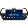 Android14 2+64G Autoradio Stereo GPS Carplay Für Fiat 500 2007-2015 WiFi RDS SWC