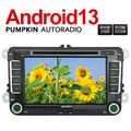 Pumpkin Android 13 Autoradio GPS Navi Bluetooth DAB+ DVD für VW Golf 5 6 Passat