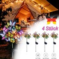 Solarlampen für Außen Garten, 4 Pack Schmetterling LED Solarleuchten Gartendeko