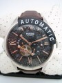 FOSSIL UHR HERREN CITIESMAN AUTOMATIK ME3061 EDELSTAHL BRAUN LEDER