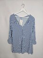 EK8227 Damen Bluse von Tom Tailor Polo Team, Blau/Weiß, Gr. 40