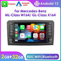 Android 12.0 Autoradio GPS Navi DAB+BT CARPLAY für Mercedes-Benz W164 ML300/350