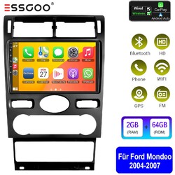 9" Carplay Android 13 Auto Autoradio GPS SAT RDS 2+64G Für Ford Mondeo 2004-2007