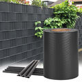 PVC Sichtschutz Streifen Folie Doppelstabmatten für Gartenzaun Anthrazit Top -*