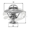 GATES Thermostat, Kühlmittel TH00782G1