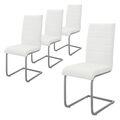 4er Set Esszimmerstuhl Küchenstuhl Stuhl Freischwinger Polsterstuhl Schwingstuhl