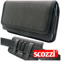 SCOZZI® Handy Gürteltasche Universal Gürtel Tasche Quer Smartphone Nylon Etui