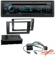 Kenwood Bluetooth DAB CD MP3 USB Autoradio für Audi A4 01-08 B6 B7 Symphony Quad