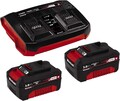 Original Einhell Starter Kit: 2x 3,0 Ah Akkus & Twincharger Power X-Change, 18V