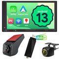 DAB+DVR+64GB 7" Android 13 Kabellos CarPlay AutoRadio GPS Wifi+Mikrofon+Kamera