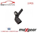 ABS SENSOR DREHZAHLFÜHLER PAAR VORNE HINTEN MAXGEAR 20-0238 2PCS A NEU