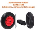Schubkarrenrad Reifen Luftbereift 4.80/4.00-8 Reifenschlauch mit Achse Ersatzrad