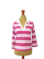 ESPRIT Damen Sommer Poloshirt Blusenshirt Polokragen 3/4 Arm Rosa Pink XXL 44!💕