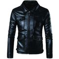 Urban Men Jacke mit Klappentasche aus echtem Schaffell und reinem Leder,...