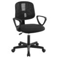 Bürostuhl ergonomisch, Schreibtischstuhl Kinder mit Netzstoff, Schwarz, K0003BS