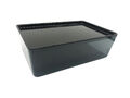 Ikea KUGGIS Box mit Deckel transparent schwarz 18x26x8 cm Aufbewahrungsbox