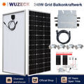 600W Balkonkraftwerk Wechselrichter Mono AC 230V & 240W Watt Glass Solarpanel PV