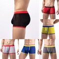 Herren Sexy Dessous Beutel Unterwäsche Transparent Boxershorts Netz Boxer Reizw