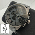 Neu Diesel DZ4282 Mega Chief Chronograph Graues Dial Gunmetal Armband Herrenuhr