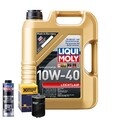 Motoröl 10W40 LIQUI MOLY Leichtlauf 5L+HENGST Ölfilter +Spülung
