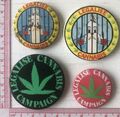 4x Vintage Og Legalisierung Cannabis Kampagne Pin Abzeichen Lot Zähler Kultur 1970er Jahre Hippie