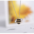 Halskette Biene echt Sterling Silber 925 Damen Mädchen Kinder Kette