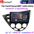4+64GB Carplay Android14 Autoradio GPS NAVI BT DAB+ Für Ford Focus MK1 1998-2004
