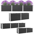 WPC Hochbeet Gartenbeet Gemüsebeet Pflanzbeet Pflanzkasten Blumenbeet Grau
